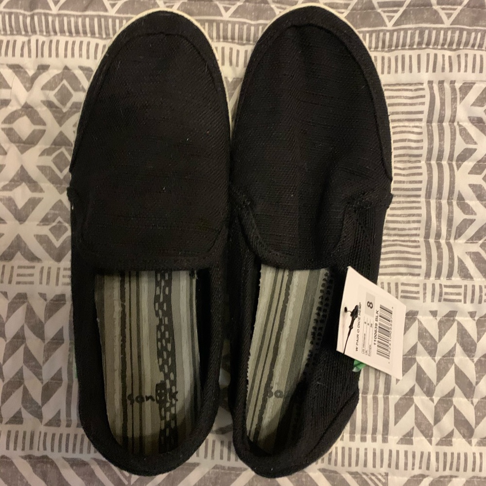 Sanuk Pair O Dice Hemp Sz 8 Blk
